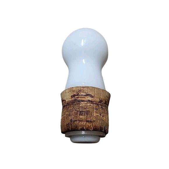 Vintage Milk Glass Jim Beam Whiskey Liquor Bottle Decanter W/ Stopper 1957 D344 - Picture 10 of 10